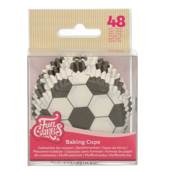 Cupcakes Backförmchen 48 Stück - Fußball - FunCake